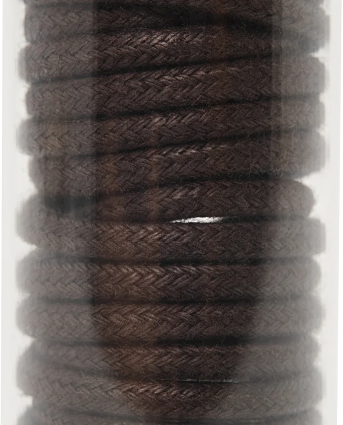 Lottusse Pot En Verre Avec Cordon Ciré Moka De 80 Cm