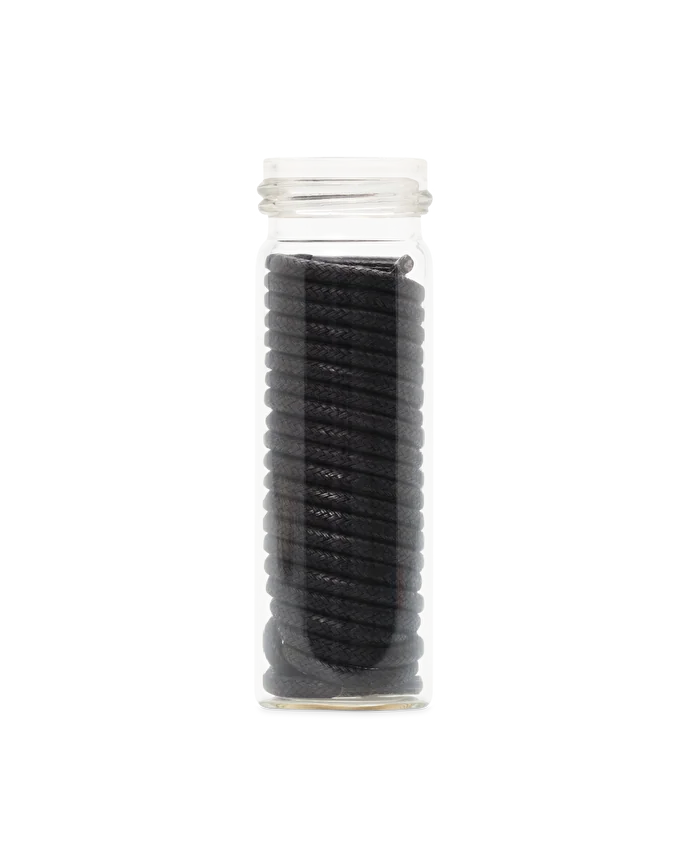 lottusse Pot en verre avec cordon ciré noir de 80 cm