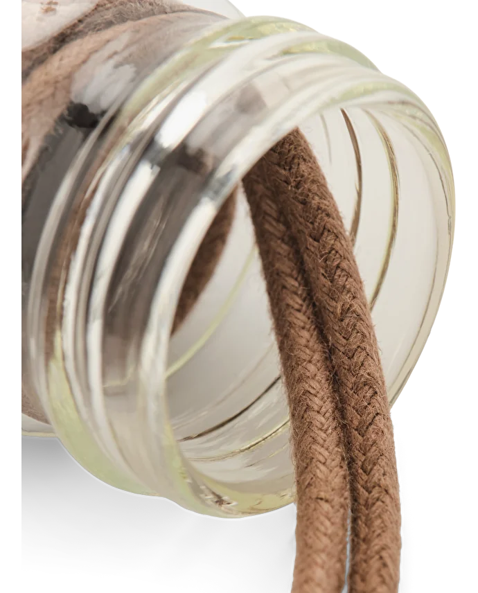 Lottusse Pot En Verre Avec Cordon Ciré Stone De 80 Cm