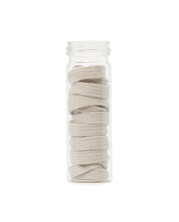 lottusse Pot en verre avec cordon plat en polyester 110 cm