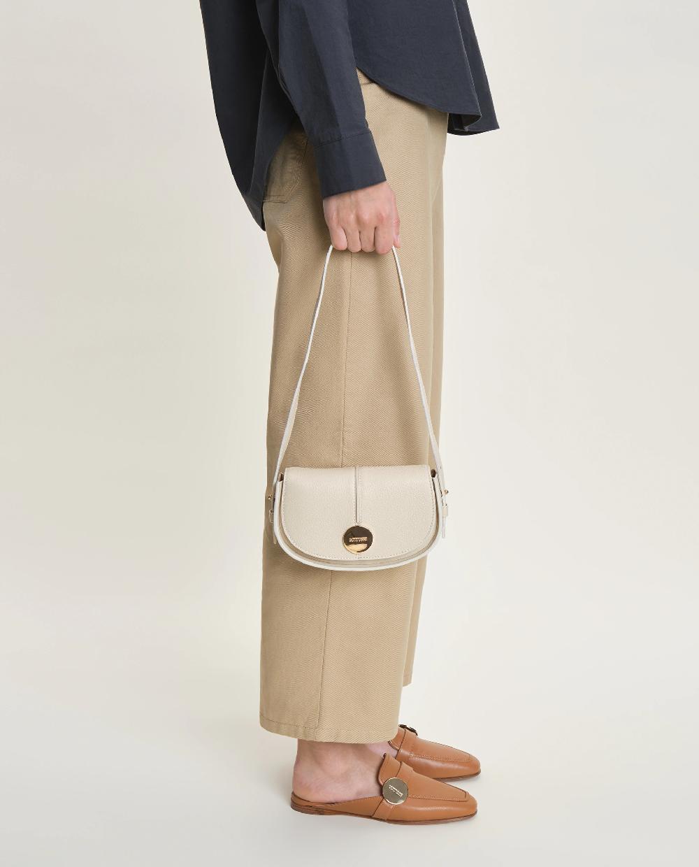 lottusse Sac à main Talaia Cuir de Veau Blanc cassé