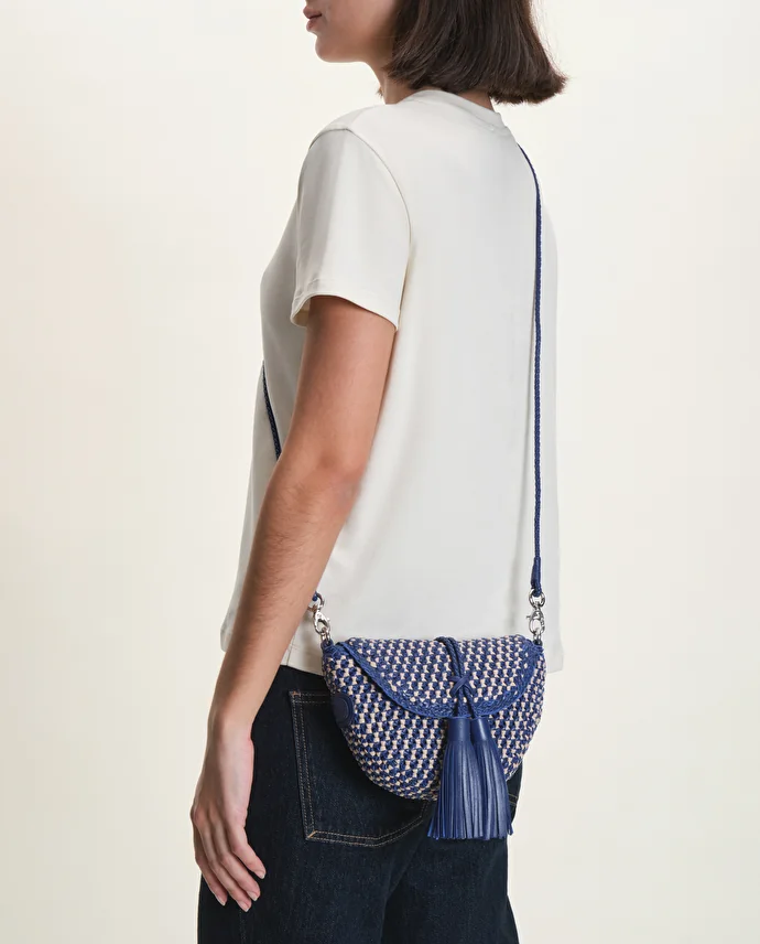 Lottusse Sac Bandoulière Noodbag Cuir D'Agneau Bleu