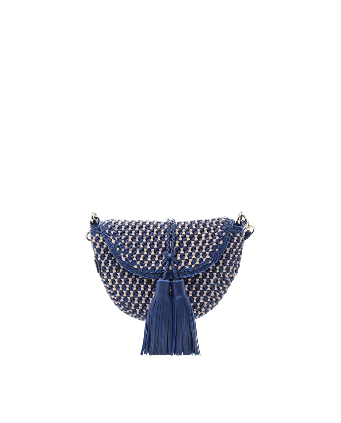 Lottusse Sac Bandoulière Noodbag Cuir D'Agneau Bleu