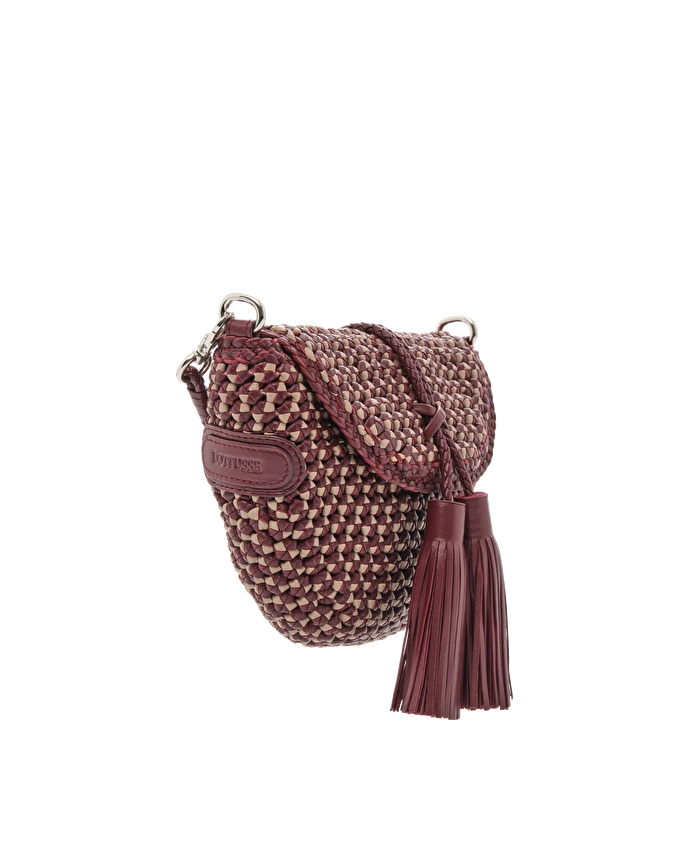 Lottusse Sac Bandoulière Noodbag Cuir D'Agneau Bourgogne