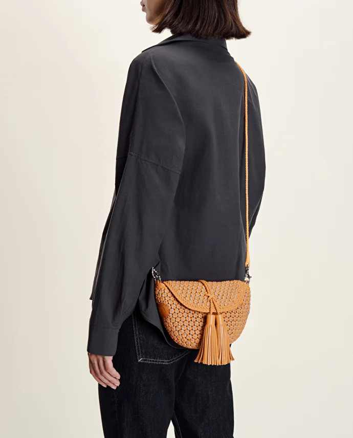 Lottusse Sac Bandoulière Noodbag Cuir D'Agneau Jaune