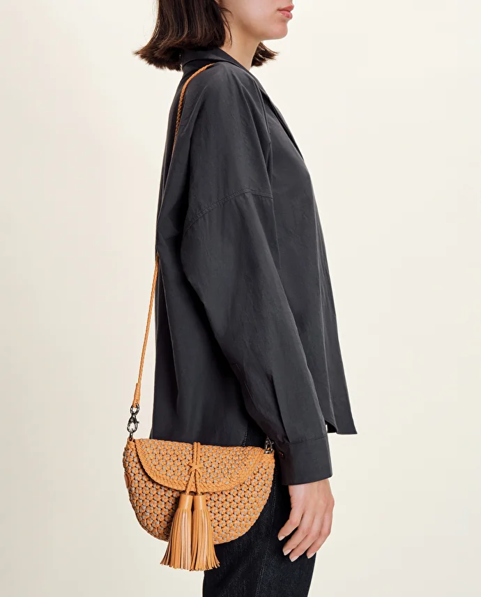 lottusse Sac Bandoulière Noodbag Cuir d'Agneau Jaune