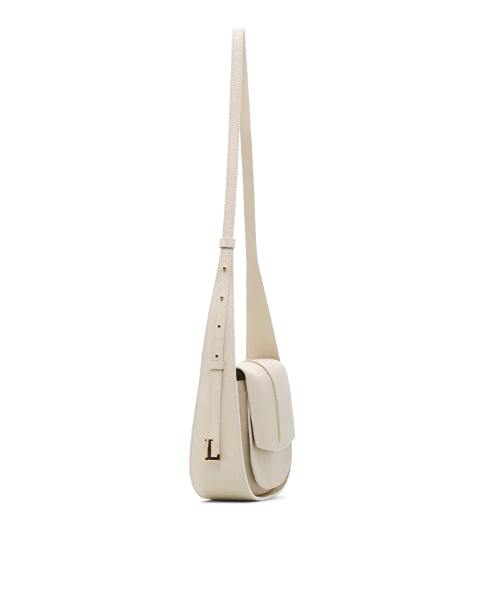 Lottusse Sac Bandoulière Talaia Cuir De Veau Blanc Cassé