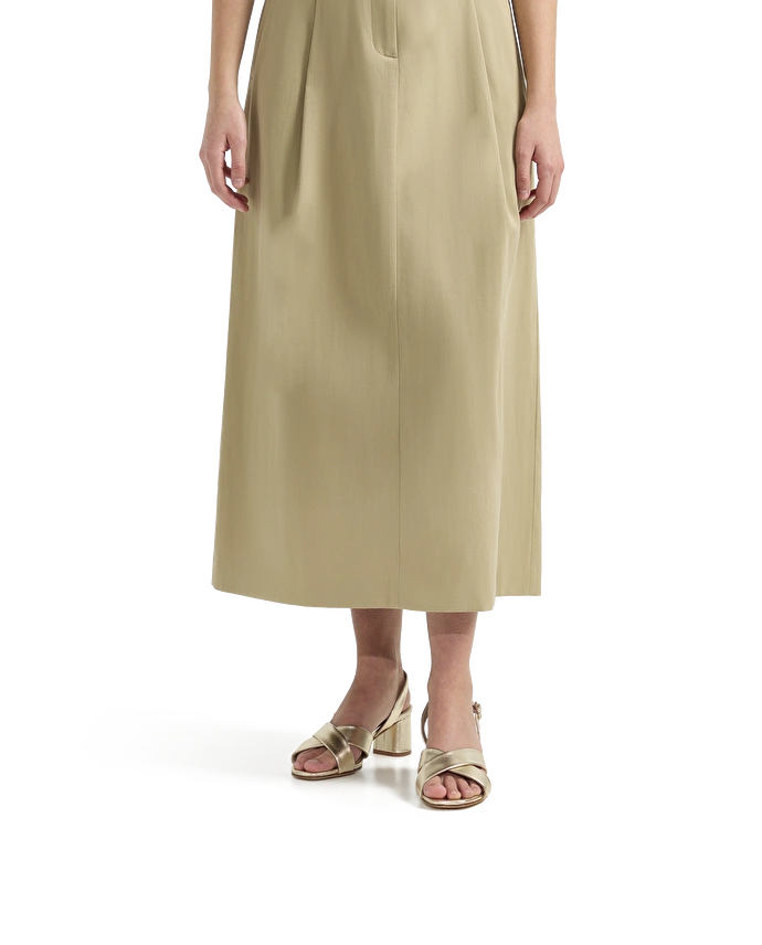 Lottusse Sandales à Talons Bloc Doux En Cuir D'agneau Doré