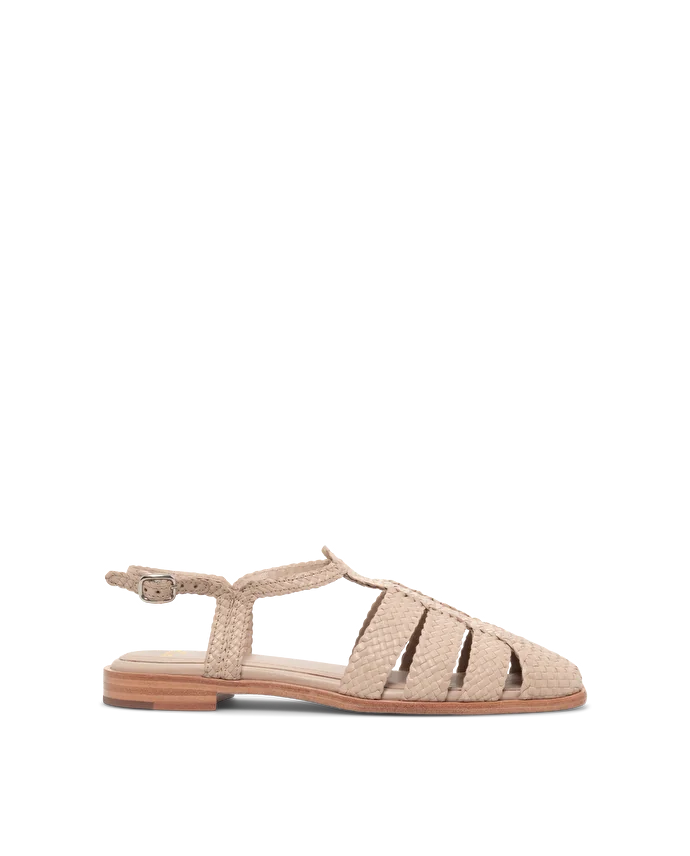 Lottusse Sandales Summer Cuir De Chèvre Blanc Cassé