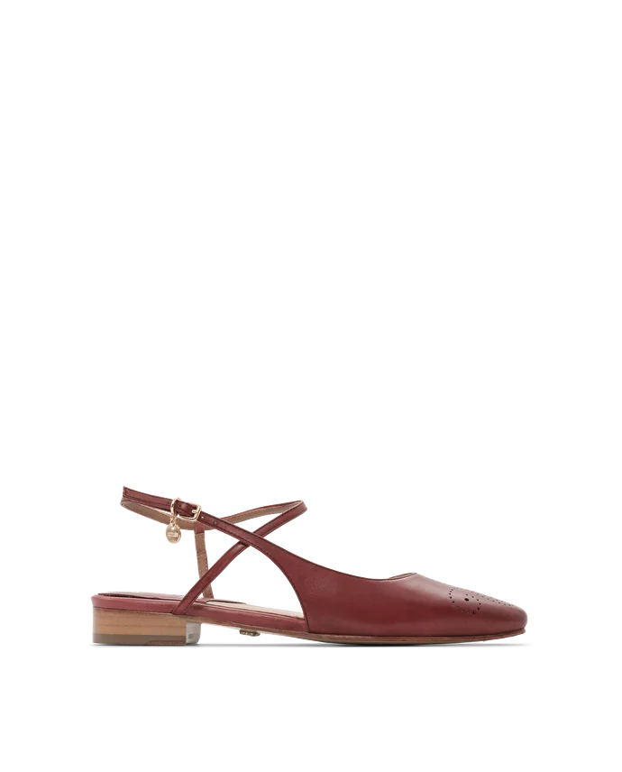 Lottusse Slingbacks Smithson Cuir De Veau Bourgogne