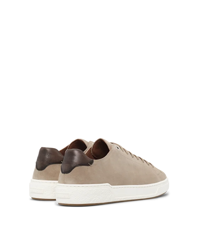 Lottusse Sneakers à Lacets Torino En Cuir De Veau Taupe