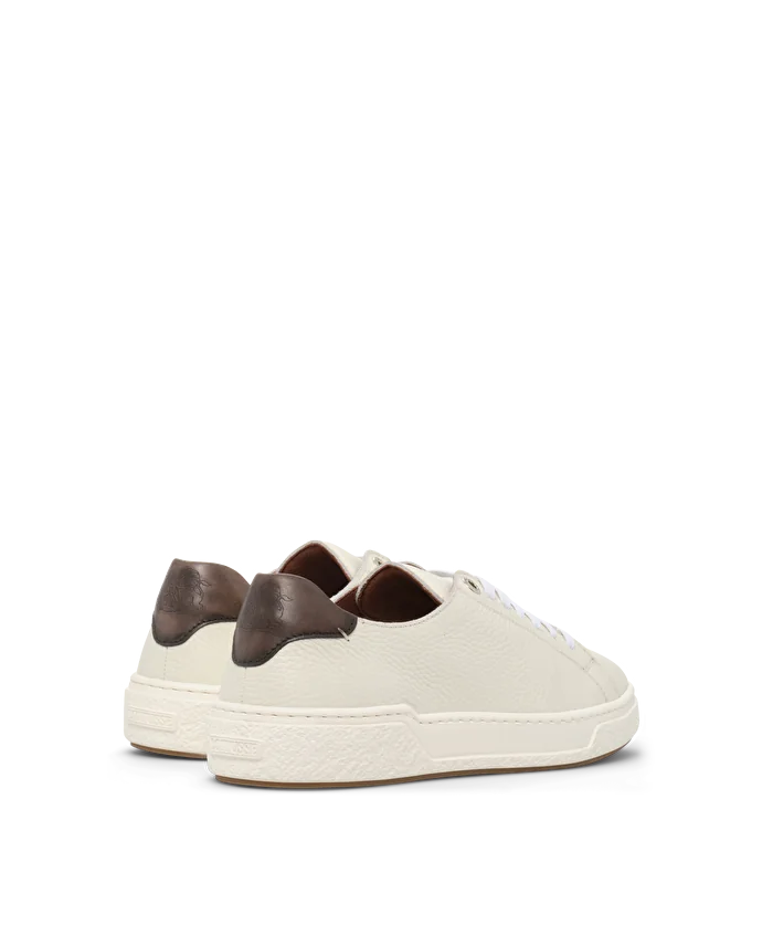 Lottusse Sneakers En Cuir De Veau à Grains Doux Beige