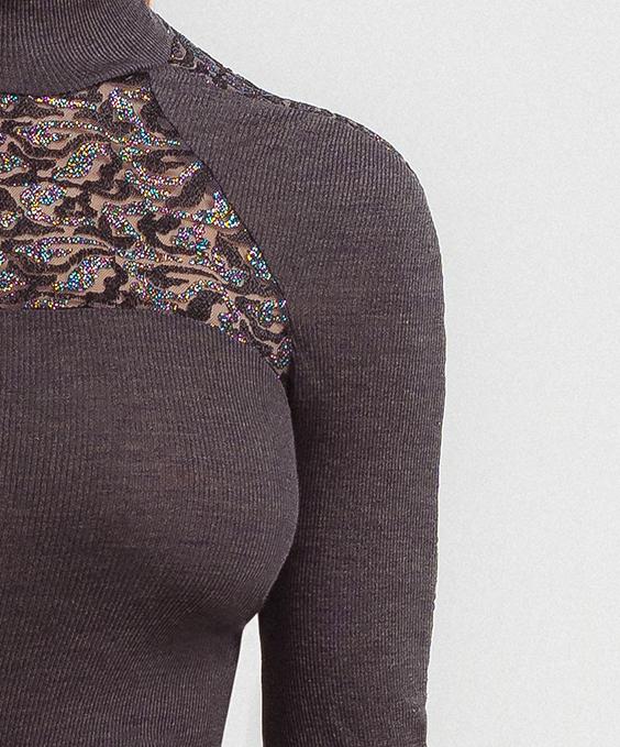 Louisa Bracq Electric Waves - Top Manches Longues Col Roulé