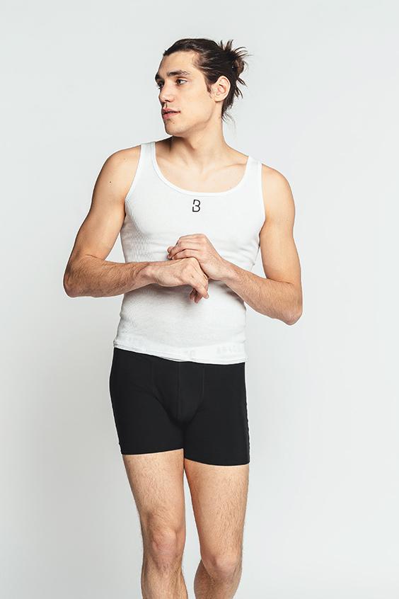 Louisa Bracq Black Basic Range - Boxer Long