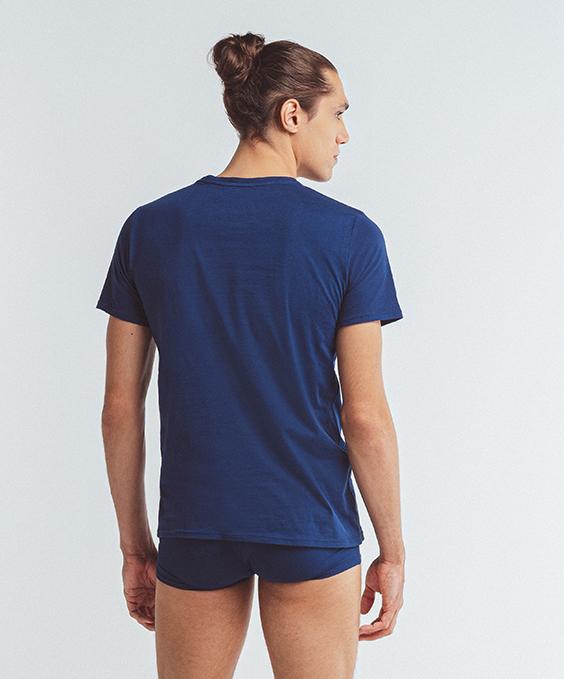 Louisa Bracq Navy Basic Range - T-shirt Col Rond
