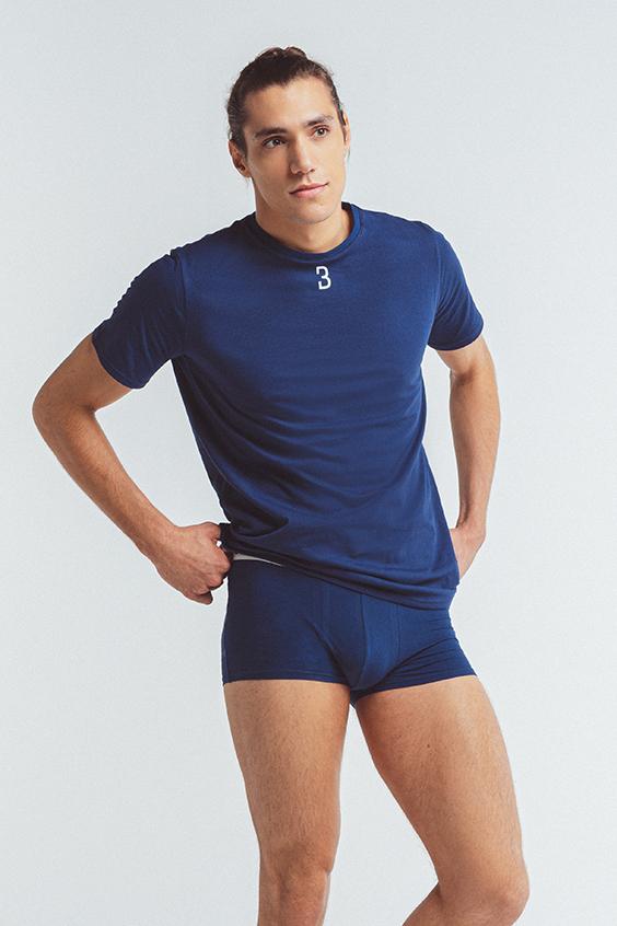 Louisa Bracq Navy Basic Range - T-shirt Col Rond