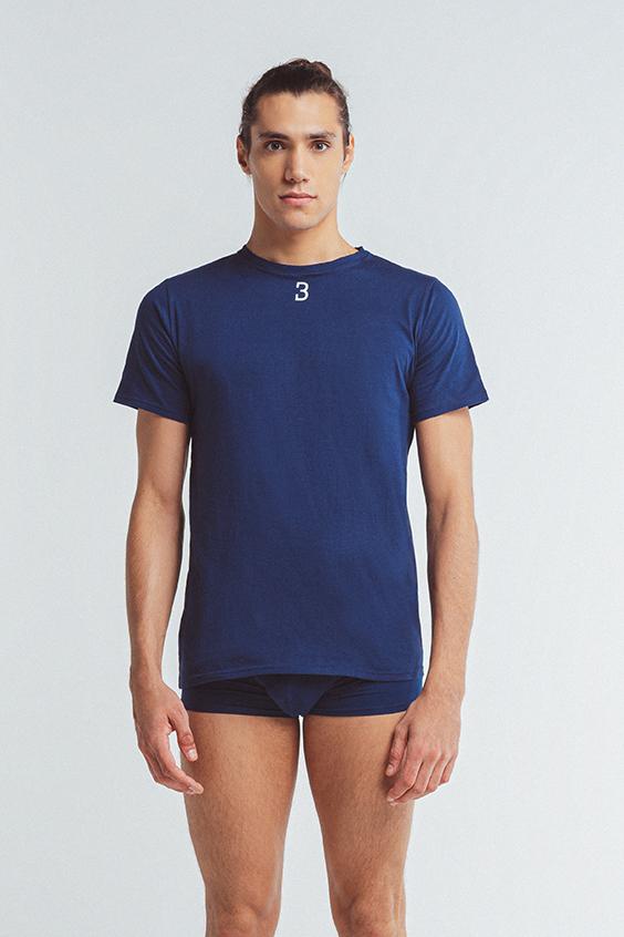 louisa bracq Navy Basic Range - T-shirt col rond