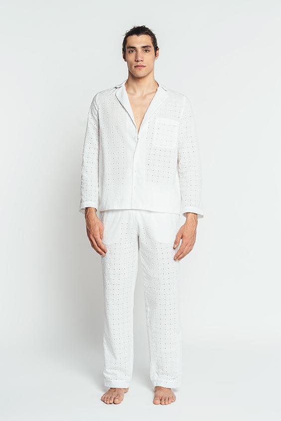 louisa bracq Paco - Pantalon de Pyjama - Blanc