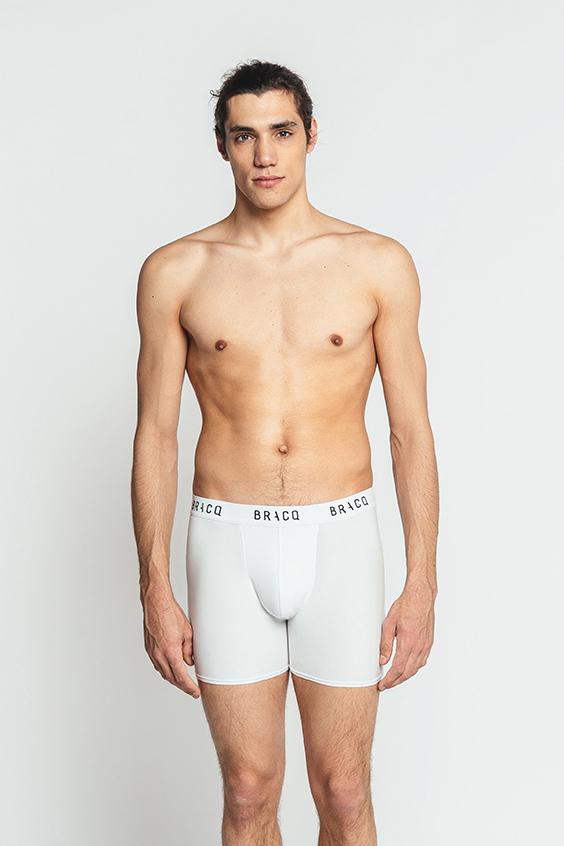 Louisa Bracq White Basic Range - Boxer Long