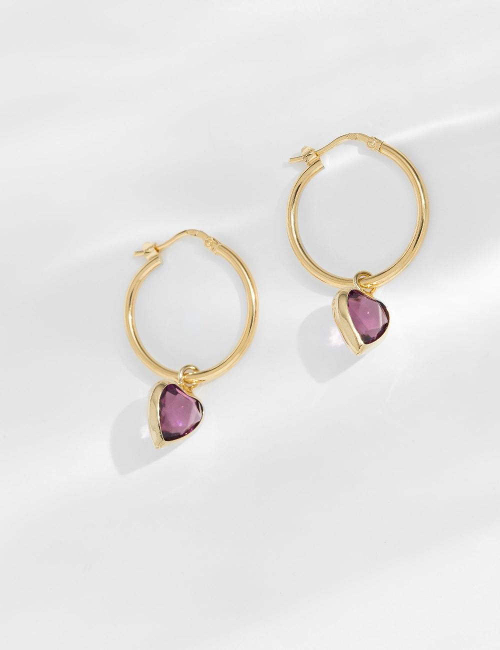 louise damas NIKI - CREOLES AMETHYSTE