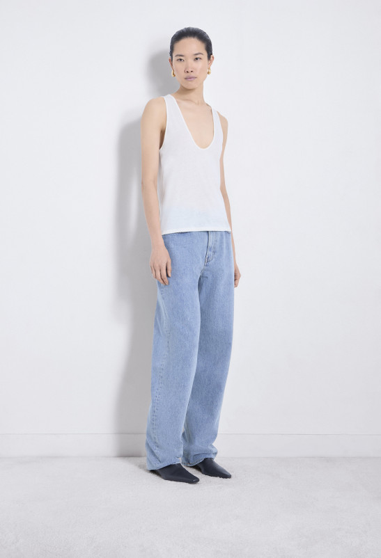 Loulou Studio ALBIA Débardeur En Jersey De Laine Mélangé