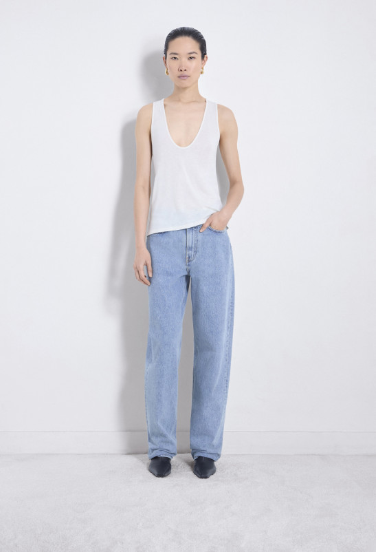 Loulou Studio ALBIA Débardeur En Jersey De Laine Mélangé