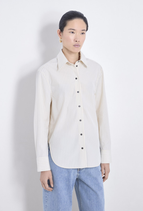 loulou studio ALIM STRIPES Chemise en popeline de coton