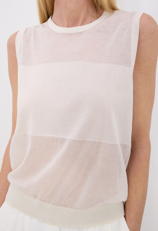 Loulou Studio ANITA Haut En Maille Semi Transparente