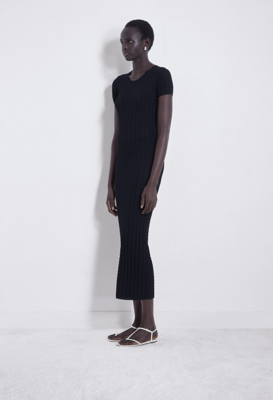 Loulou Studio ARUBA Robe Seconde Peau En Tricot Dentelle