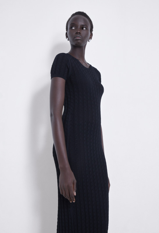 Loulou Studio ARUBA Robe Seconde Peau En Tricot Dentelle
