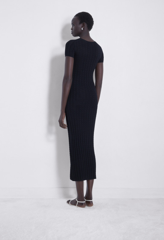 Loulou Studio ARUBA Robe Seconde Peau En Tricot Dentelle