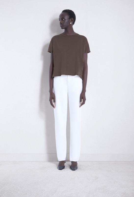 loulou studio BASILUZZO T-shirt oversized en coton organique