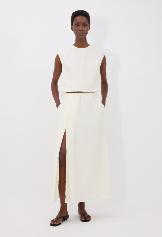loulou studio CARMEN Jupe en voile de coton et soie