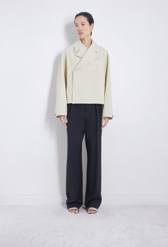 Loulou Studio COEN Veste Asymétrique En Gabardine De Coton