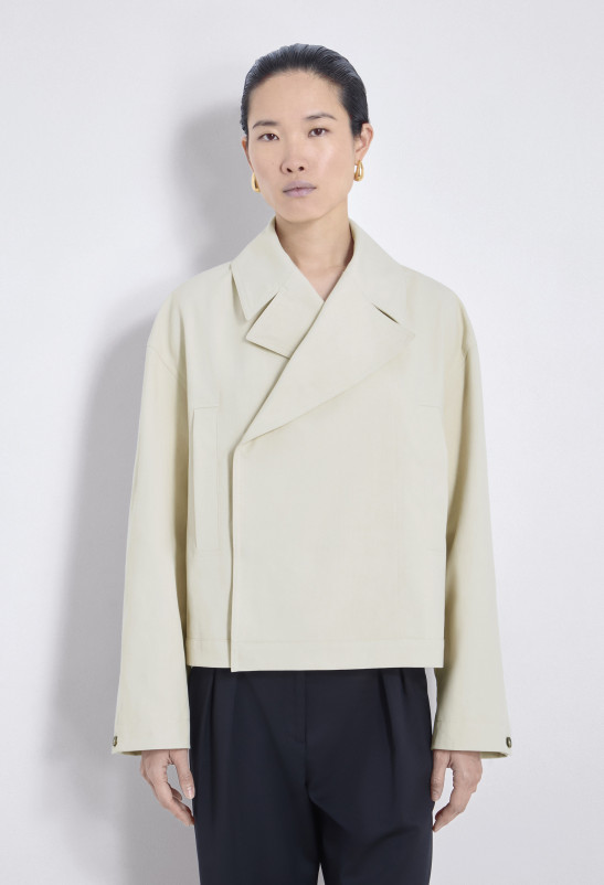 loulou studio COEN Veste asymétrique en gabardine de coton