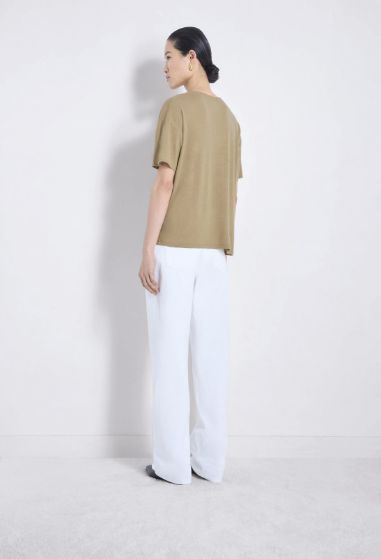 Loulou Studio EZRA T-shirt En Jersey De Laine Mélangée