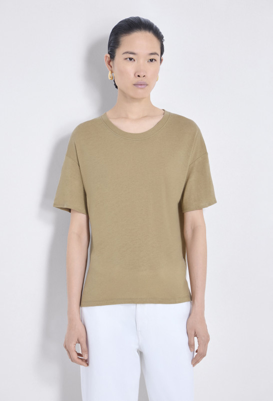 loulou studio EZRA T-shirt en jersey de laine mélangée