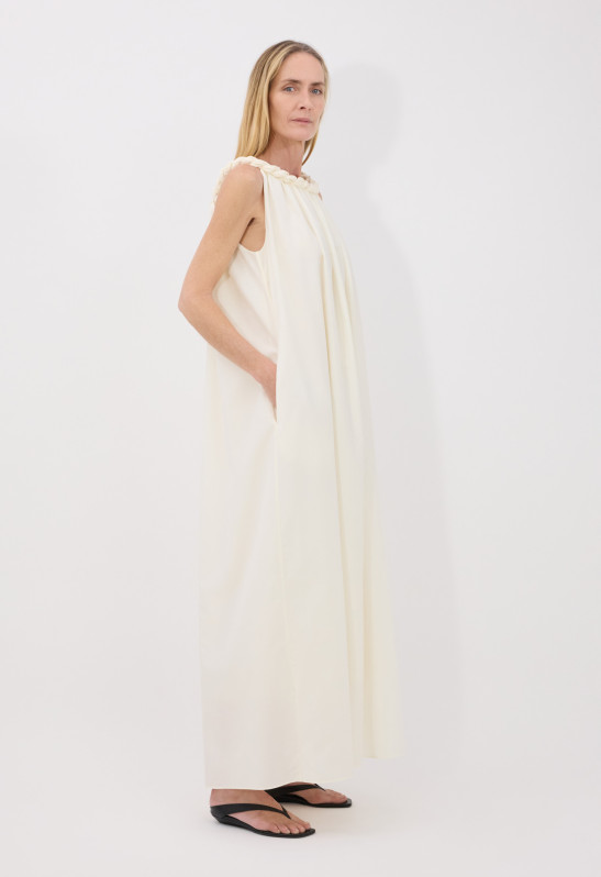 Loulou Studio KIKA Robe Drapée En Voile De Coton Et Soie