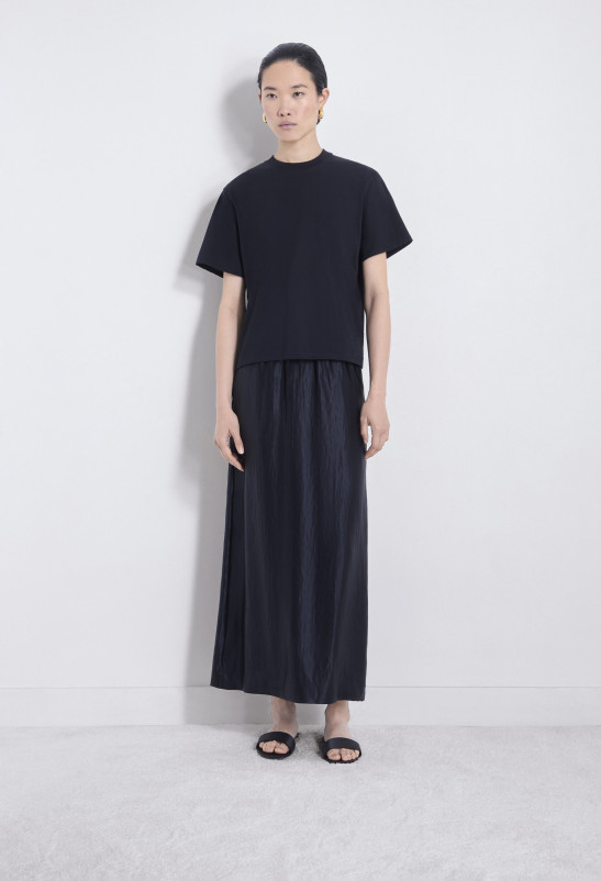 loulou studio LIAM Jupe longue en organza de soie et lin