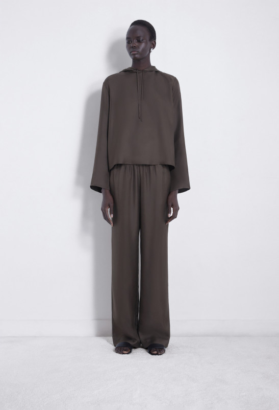 loulou studio ALERA Pantalon large en soie