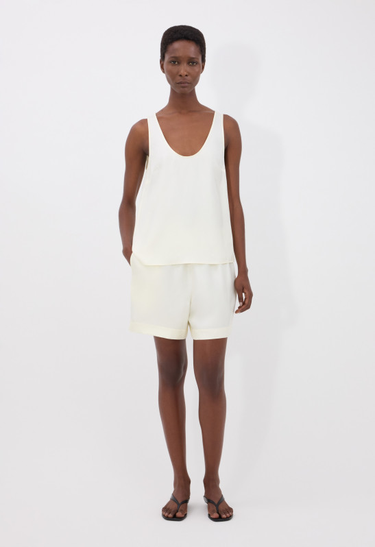 loulou studio ARL Short en sergé de soie