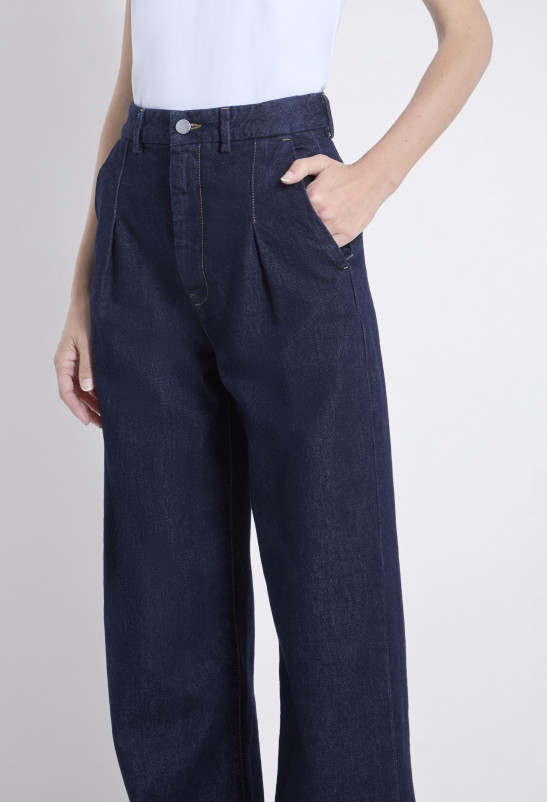 Loulou Studio ATTU Jean Large En Denim Organique