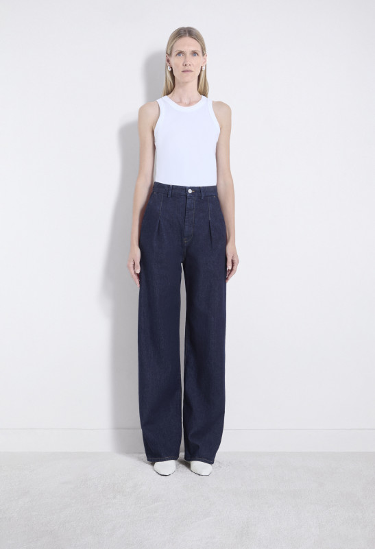 loulou studio ATTU Jean large en denim organique