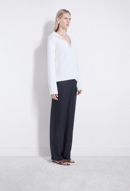 Loulou Studio BAHIA Pull Col V En Bouclette