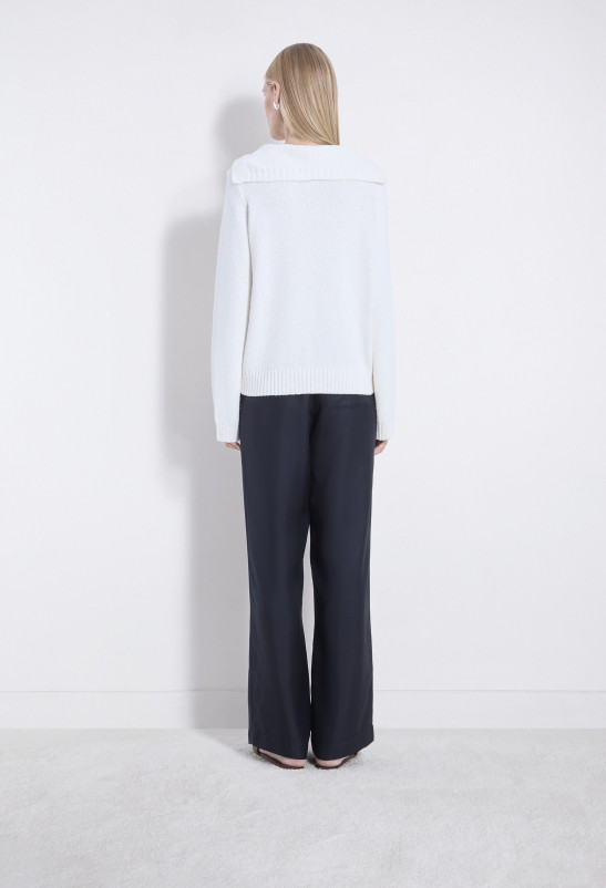Loulou Studio BAHIA Pull Col V En Bouclette