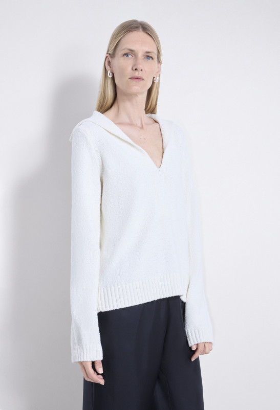 loulou studio BAHIA Pull col V en bouclette