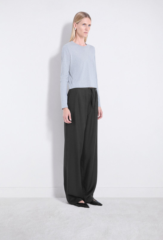 Loulou Studio COVE Pantalon En Laine Mélangée