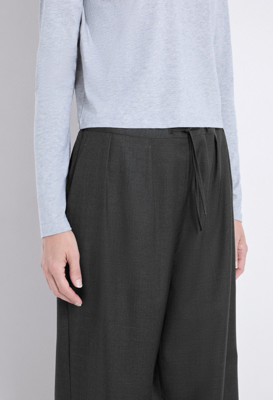 Loulou Studio COVE Pantalon En Laine Mélangée