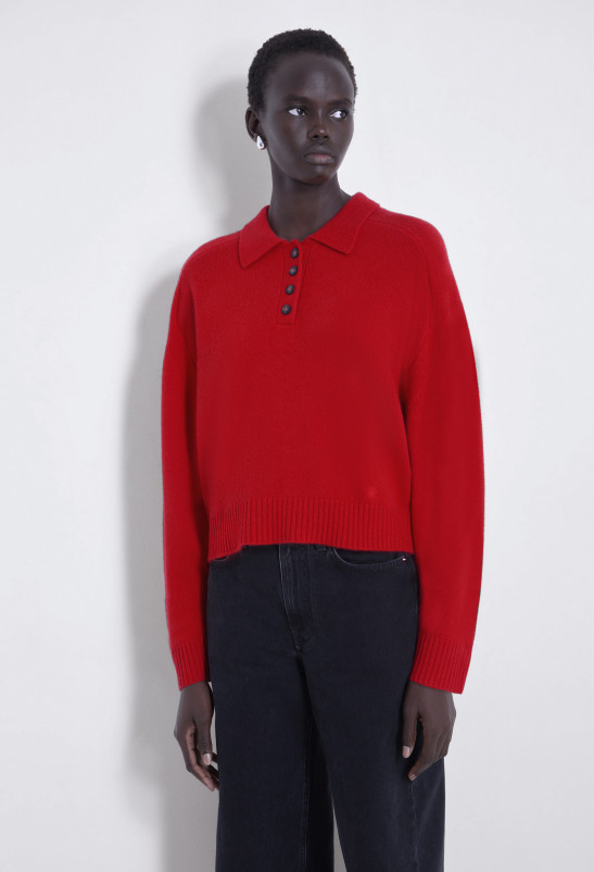 loulou studio HOMERE Pull boutonné en cachemire