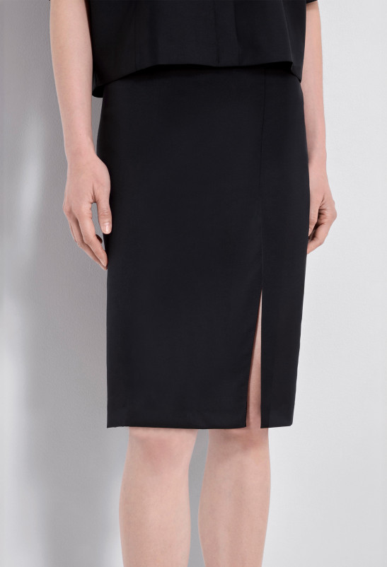 Loulou Studio INGRID Jupe Fendue En Laine Vierge